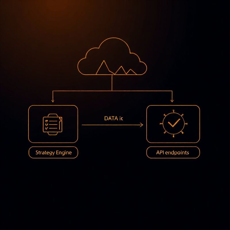 Data flow from strategy engine to broker API endpoints